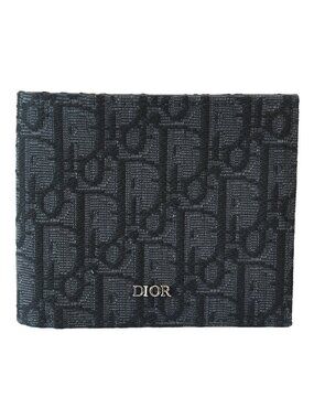 Dior Oblique Jacquard Bifold Wallet Black